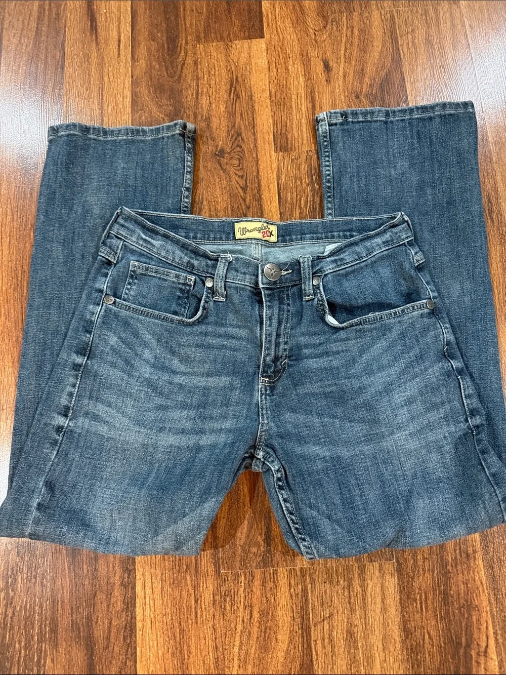Wrangler Men’s Dark Blue Bootcut Denim Jeans